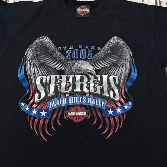 Harley-Davidson 2005 Sturgis Bike Ralley Crewneck Tee Top Shirt - Picture 6 of 7